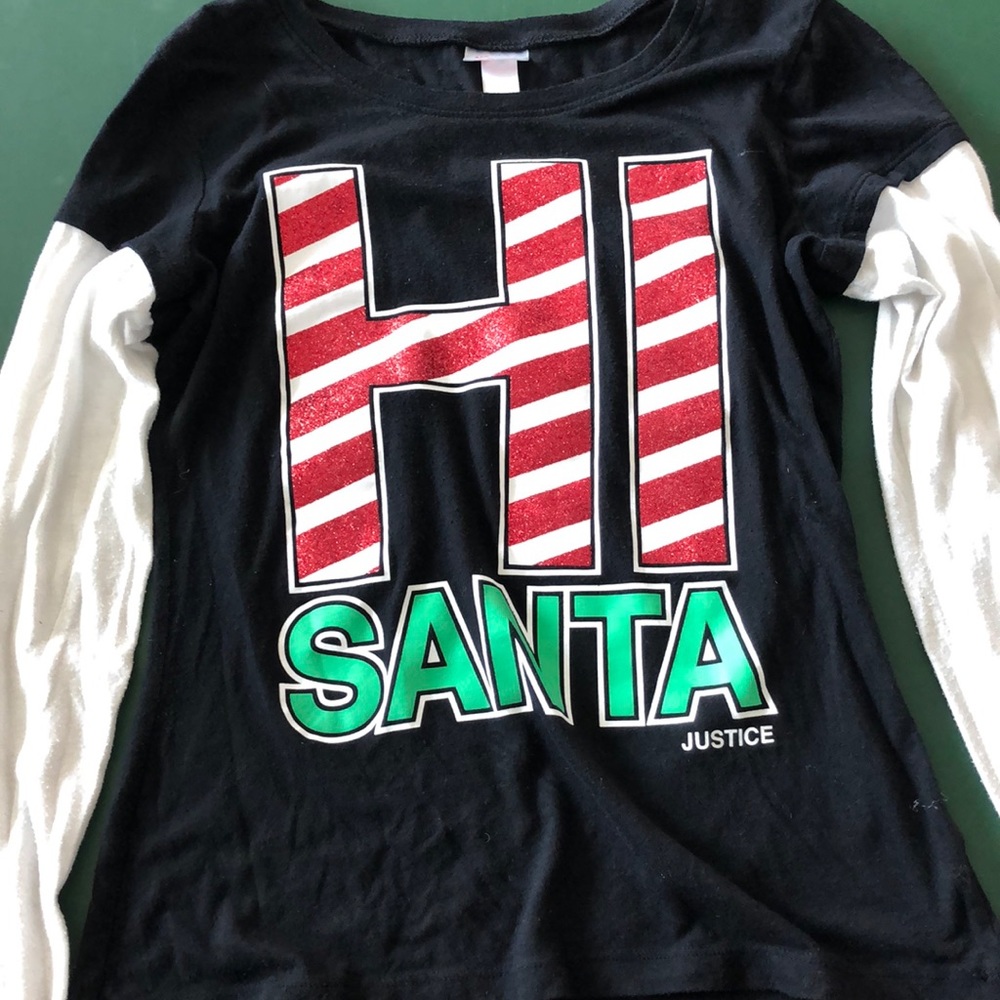 Girls justice christmas shirt